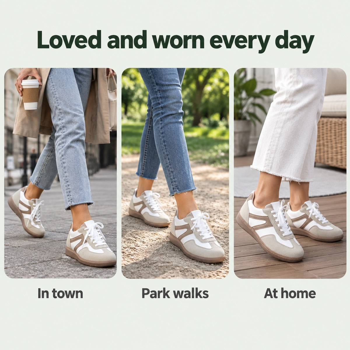 Bryce – Unisex Wide Toe Box Sneakers, worn every day