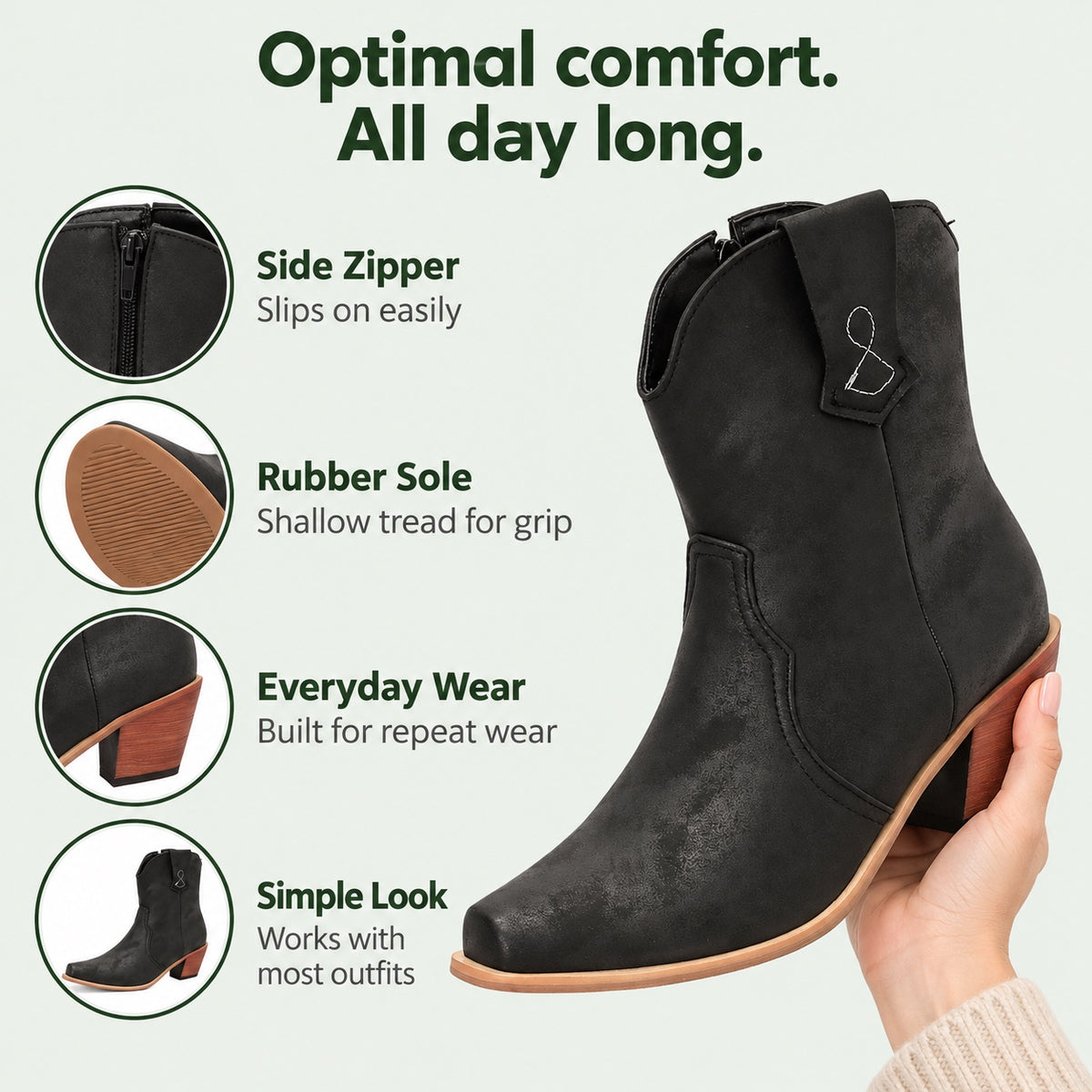 Buchanan – Unisex Wide Calf Boots, features