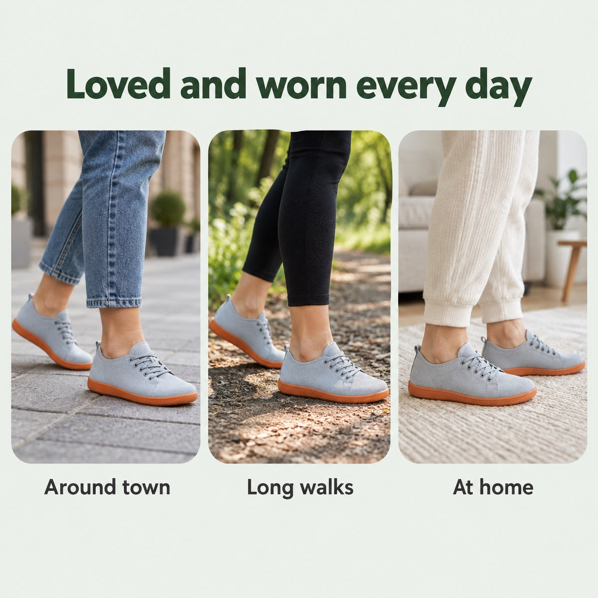 Burns – Unisex Wide Toe Box Sneakers, worn every day