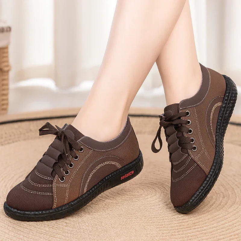 Women's Wide Toe Box Cotton Casual Sneakers