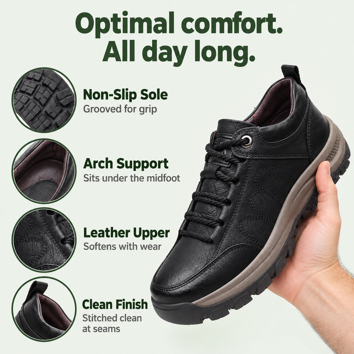 Calvin – Men's Orthopedic Shoes, features