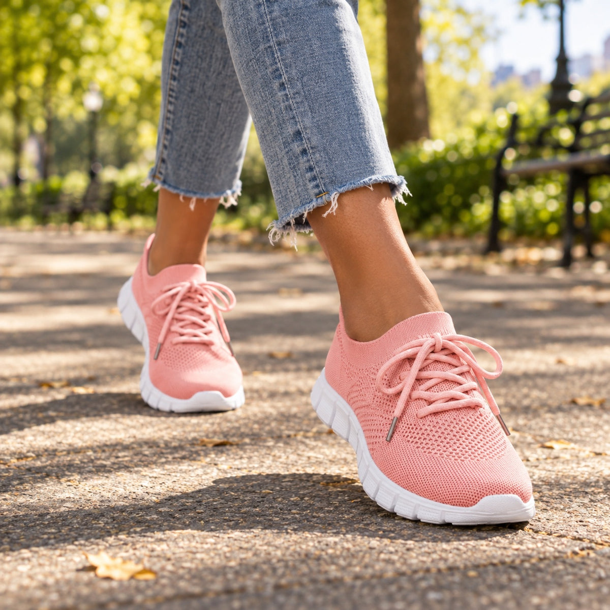 Camden – Unisex Orthopedic Sneakers, worn on a walk