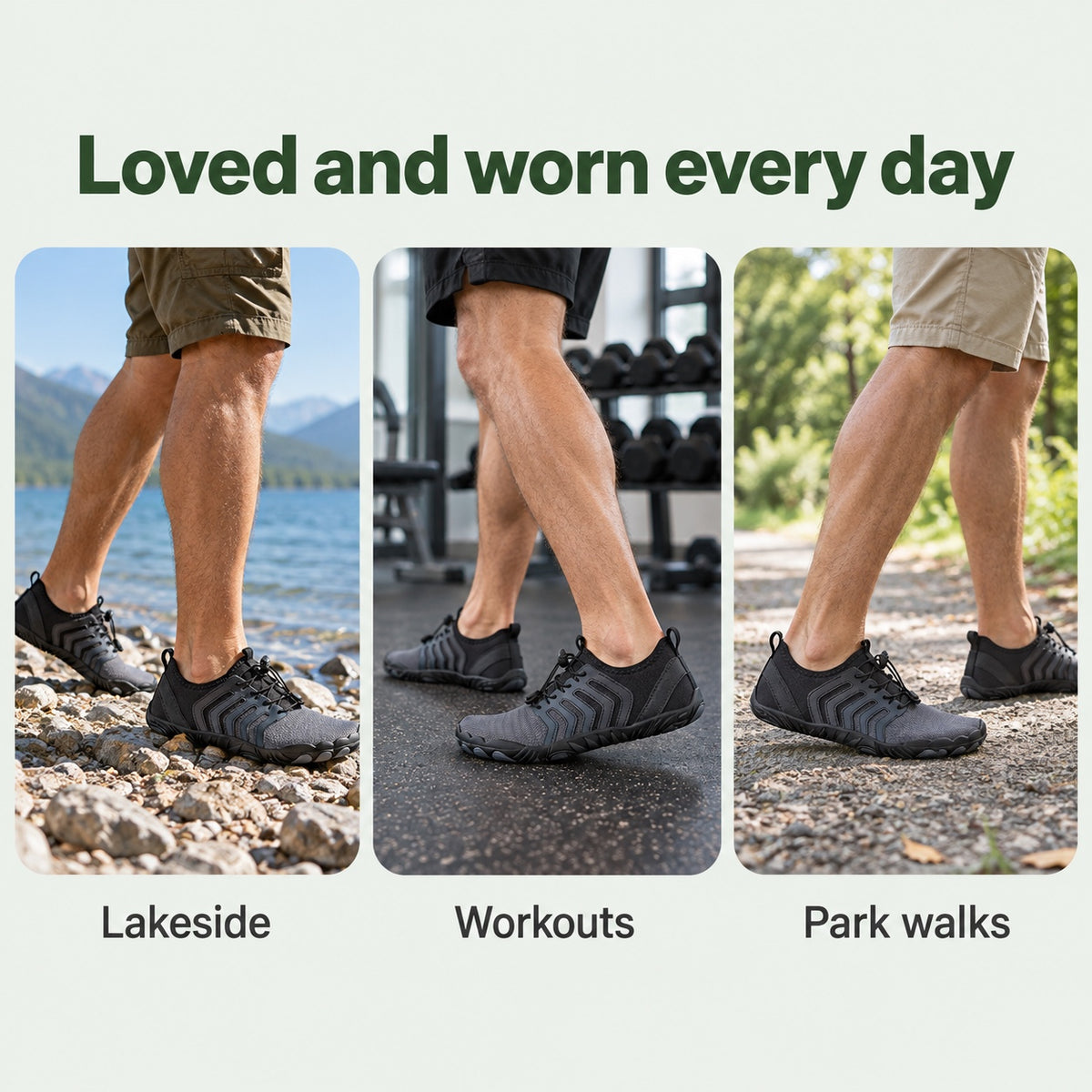 Campbell – Unisex Barefoot Shoes, worn every day