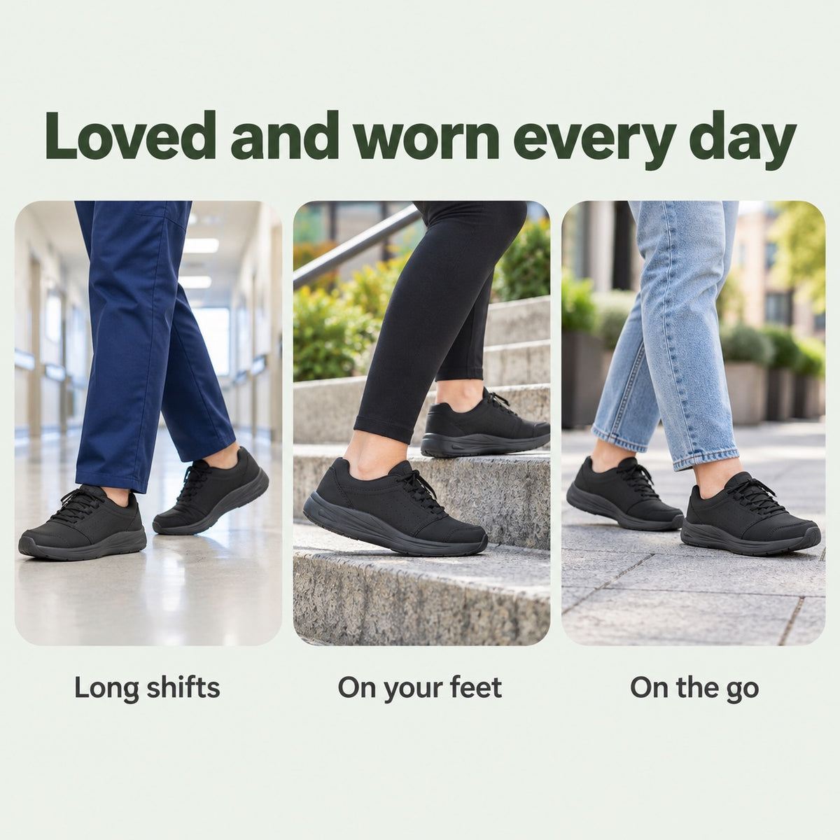 Carr – Unisex Nursing Shoes, worn every day