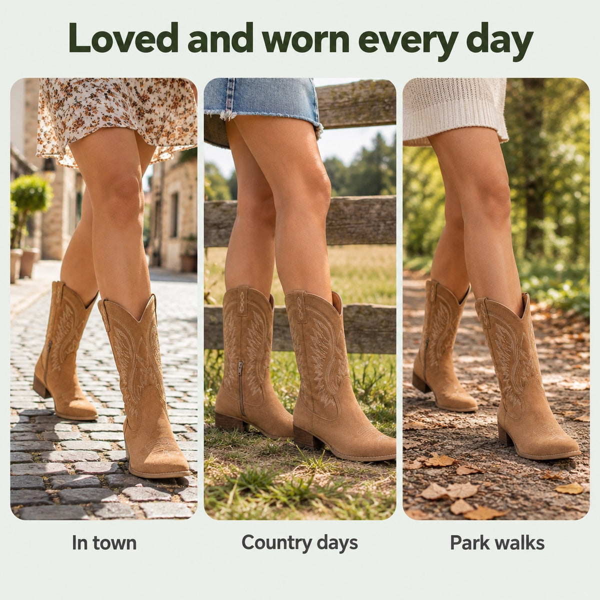 Casey – Women's Wide Calf Boots, worn every day
