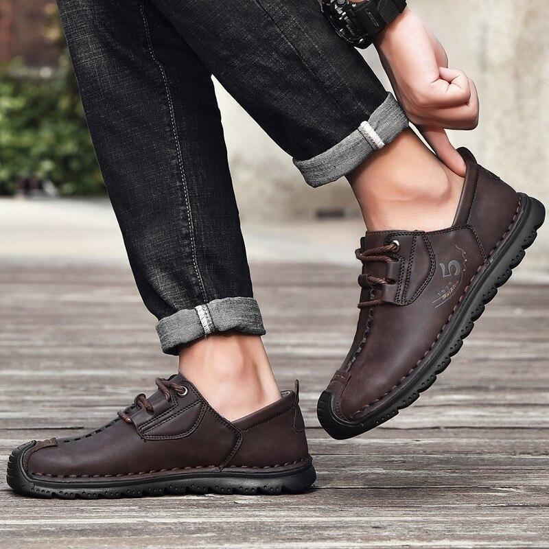 Bunion Loafers for Men — Leather Slip-On, Cushioned, Soft Forefoot Fit