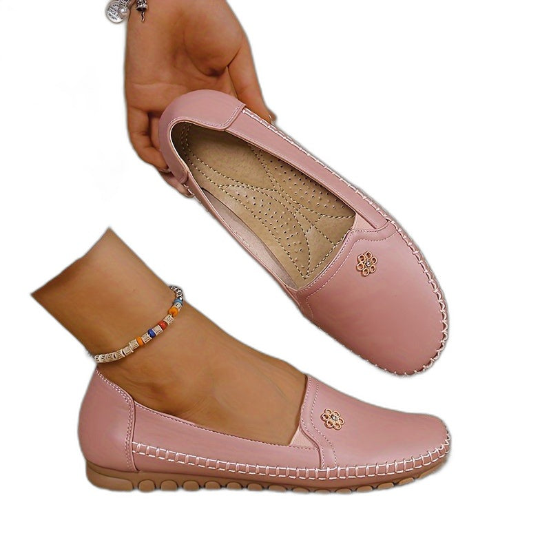 White – Mocassins unisexes à enfiler avec chaussage mains libres