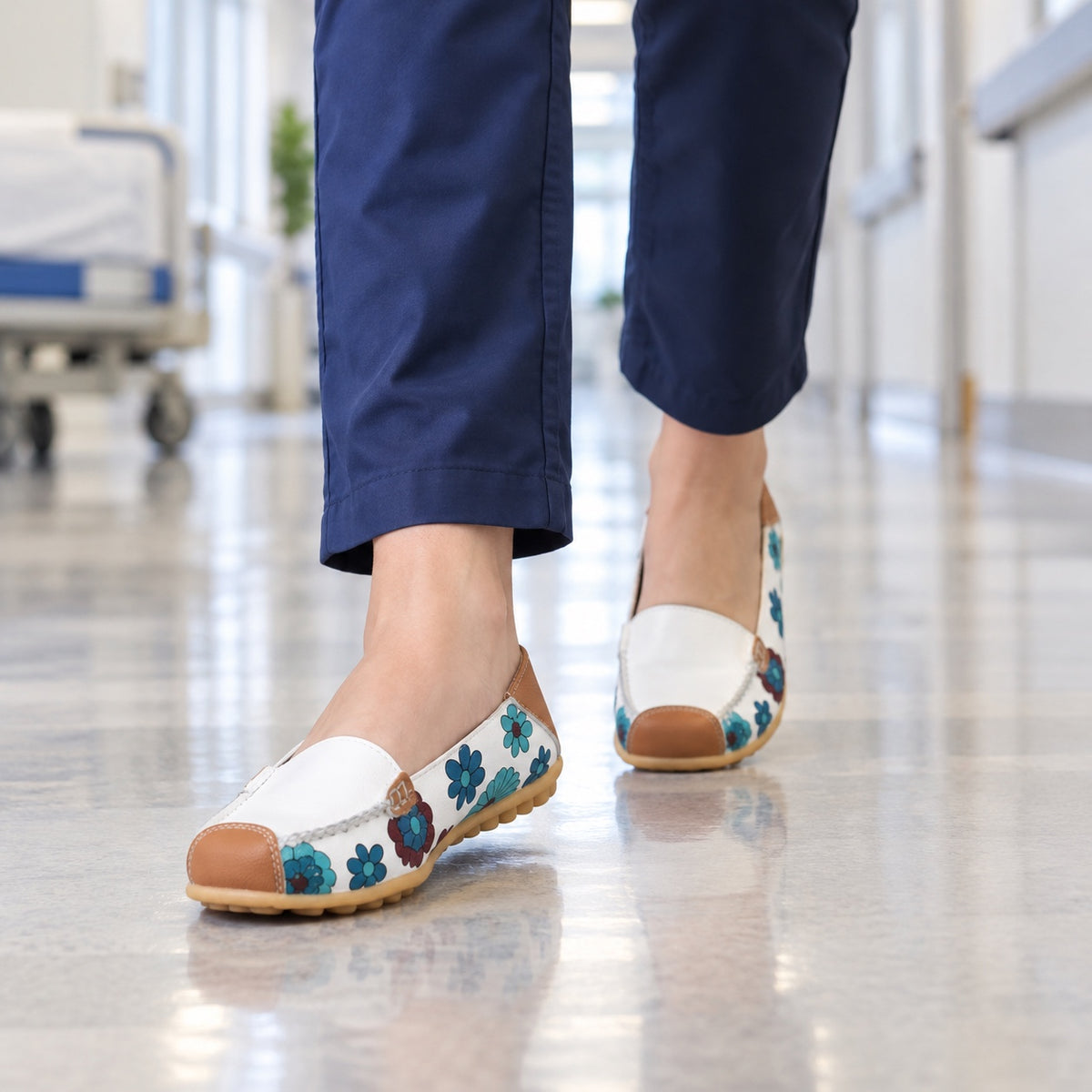 Charlotte – Women's Nursing Shoes, worn on a walk