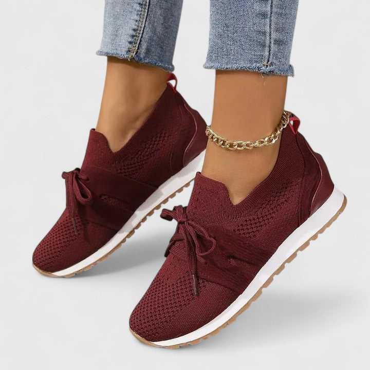 Qadira | Lace-Up Knit Sneaker for Women