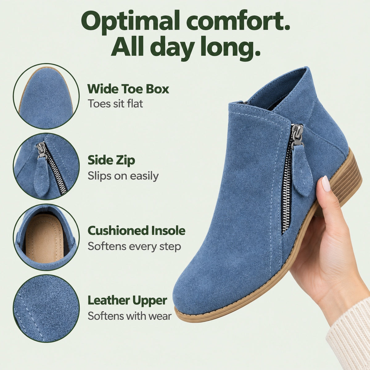 Christine – Women's Comfort Boots, features