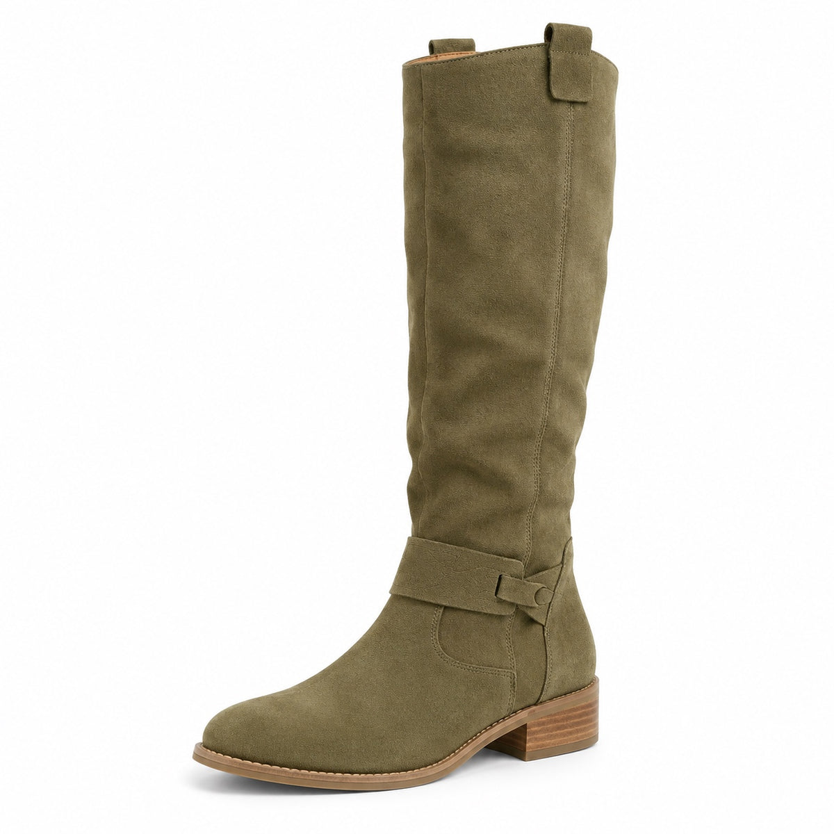 Cindy – Women's Wide Calf Boots in Green