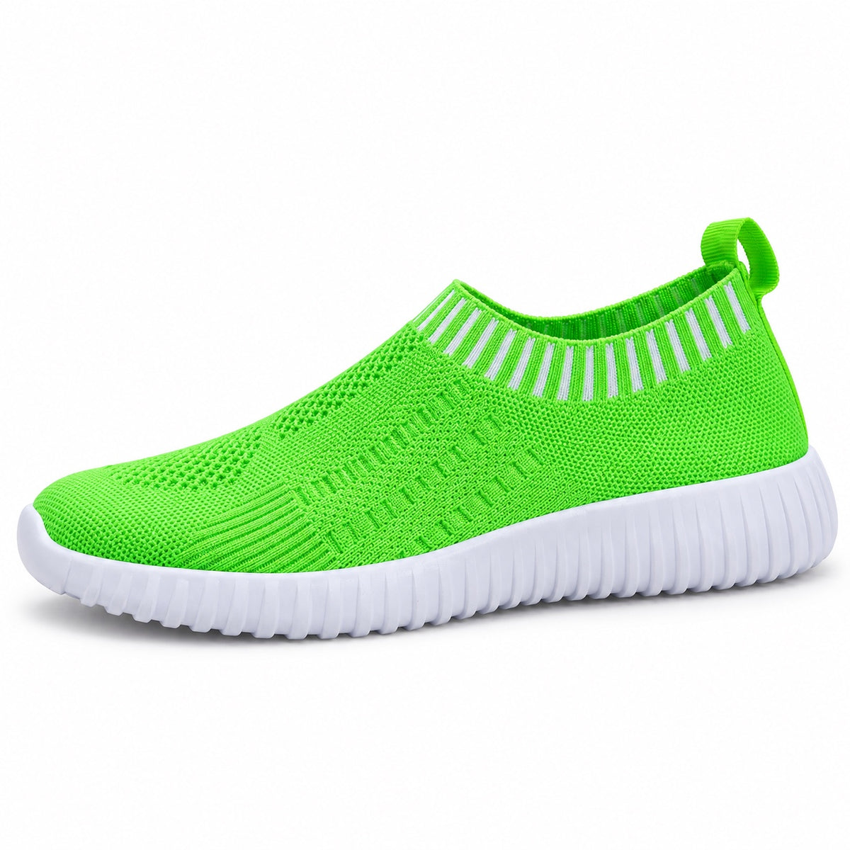 Clara – Women's Plantar Fasciitis Sneakers in Neon Green
