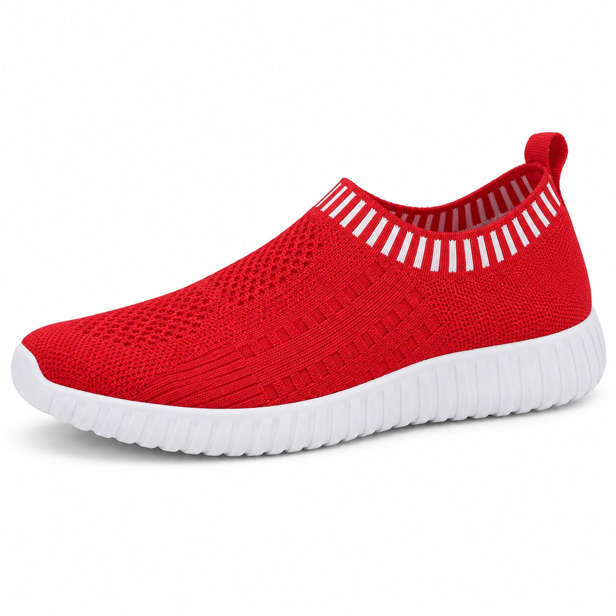 Clara – Women's Plantar Fasciitis Sneakers in Dark Red