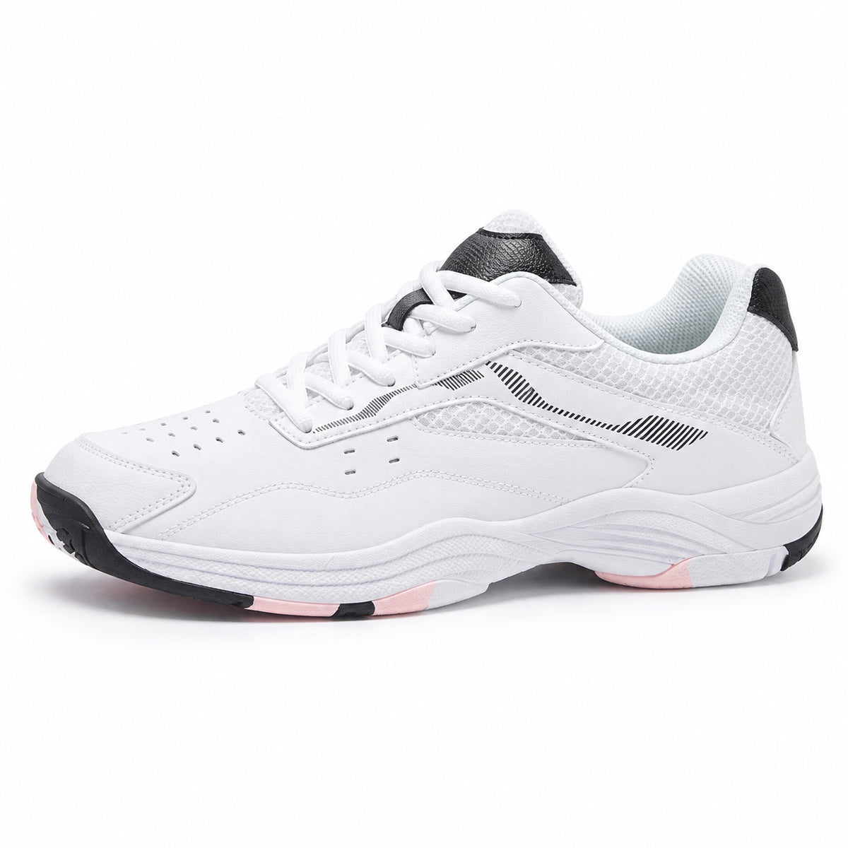 Cohen – Unisex Wide Toe Box Shoes in White-Pink
