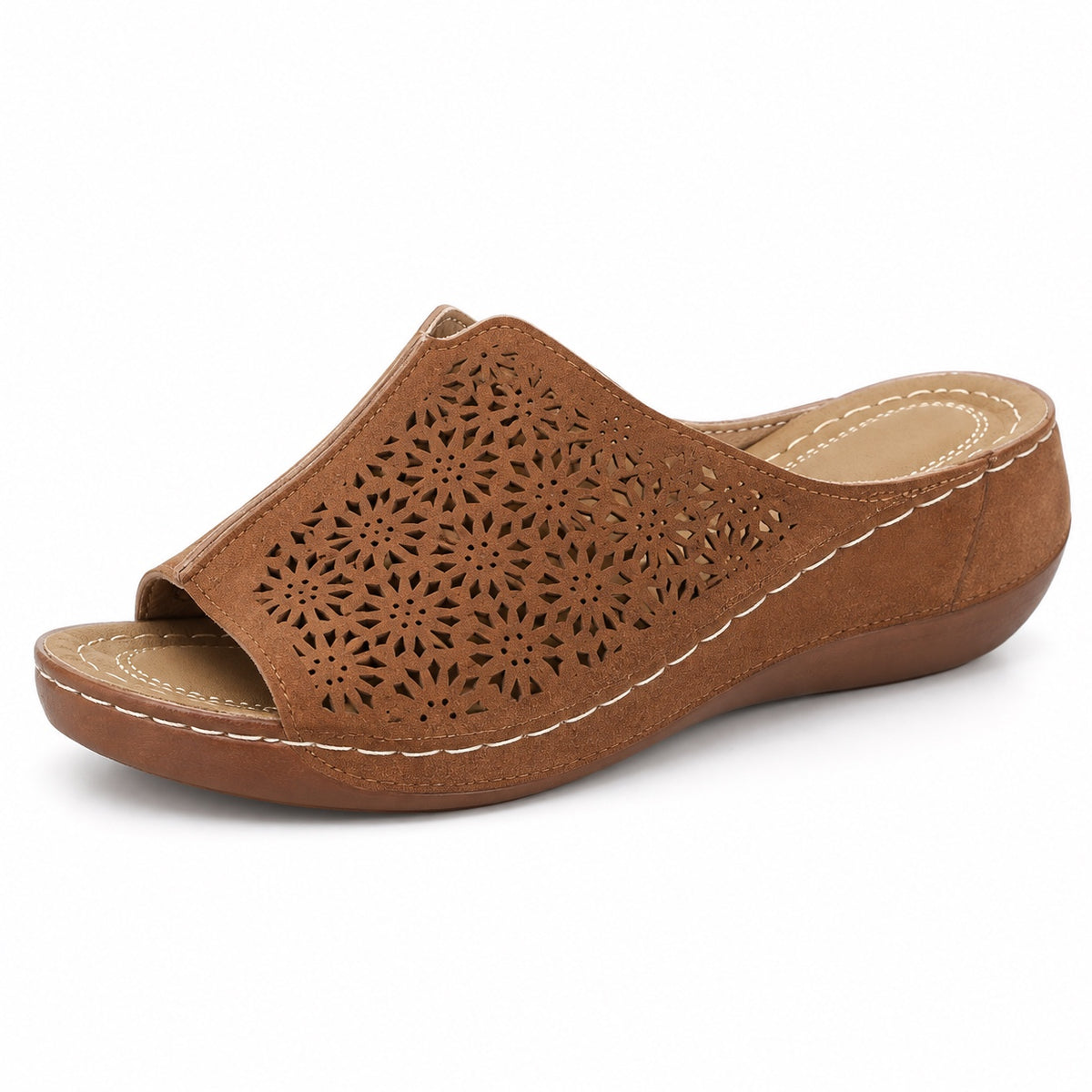 Collins – Unisex Wide Toe Box Sandals in Brown