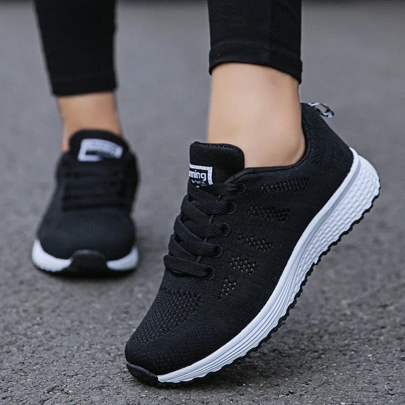 Comfortable Sneakers For Women | Mesh Breathable Arch Support Lace-Up