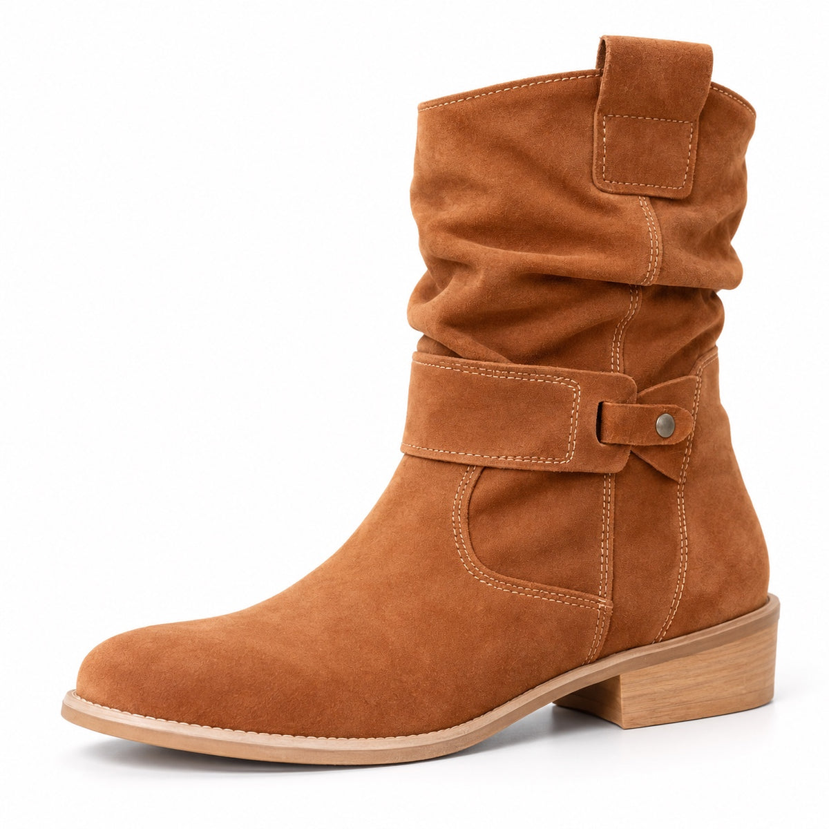 Cook – Unisex Wide Calf Boots in Texan Brown