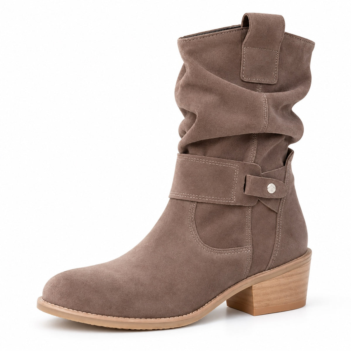 Cook – Unisex Wide Calf Boots in Alabaster Beige