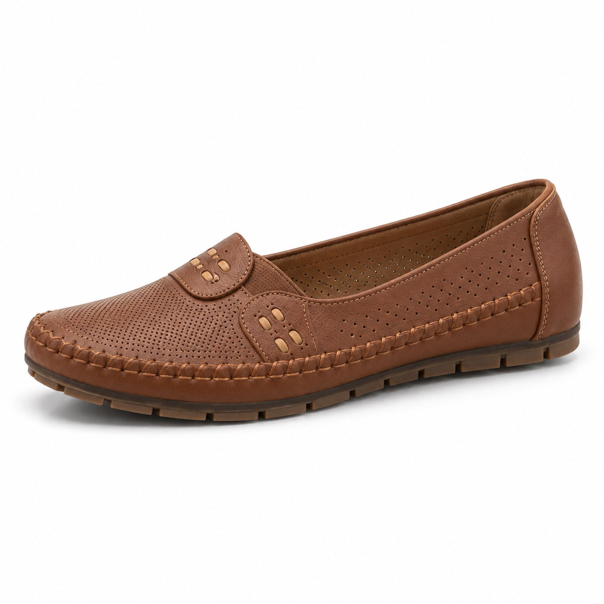 Darla – Women's Orthopedic Loafers in Chestnut Brown