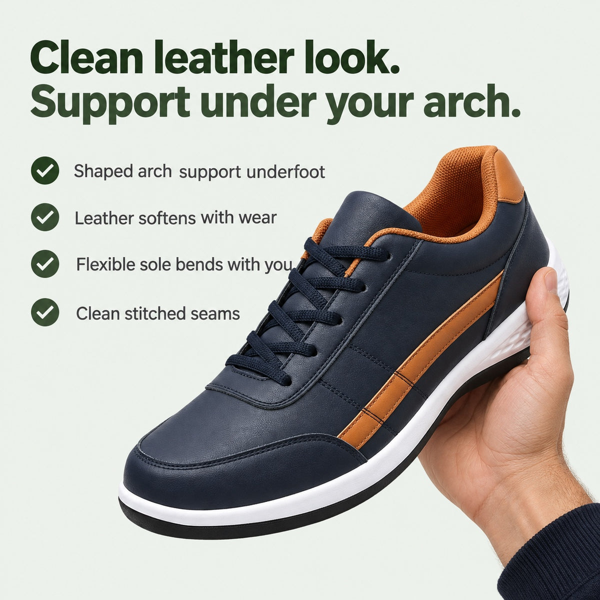 Darren – Men's Arch Support Sneakers, key benefits