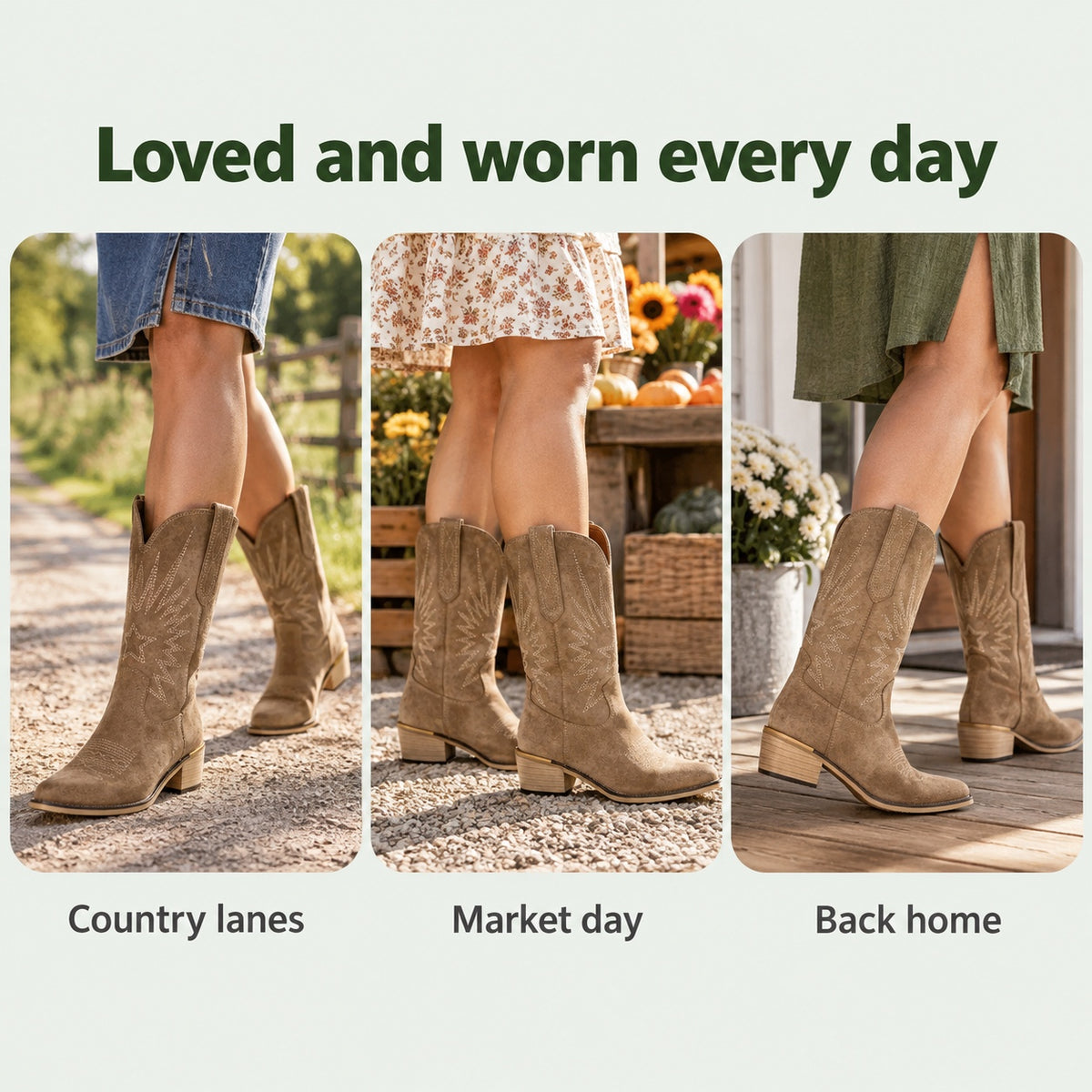 Debbie – Women's Wide Calf Boots, worn every day