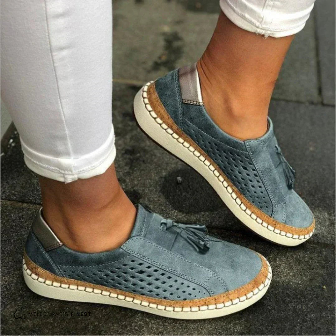 Women's Orthopedic Slip-On Sneakers with Cushioned Insole and Ergonomic Sole