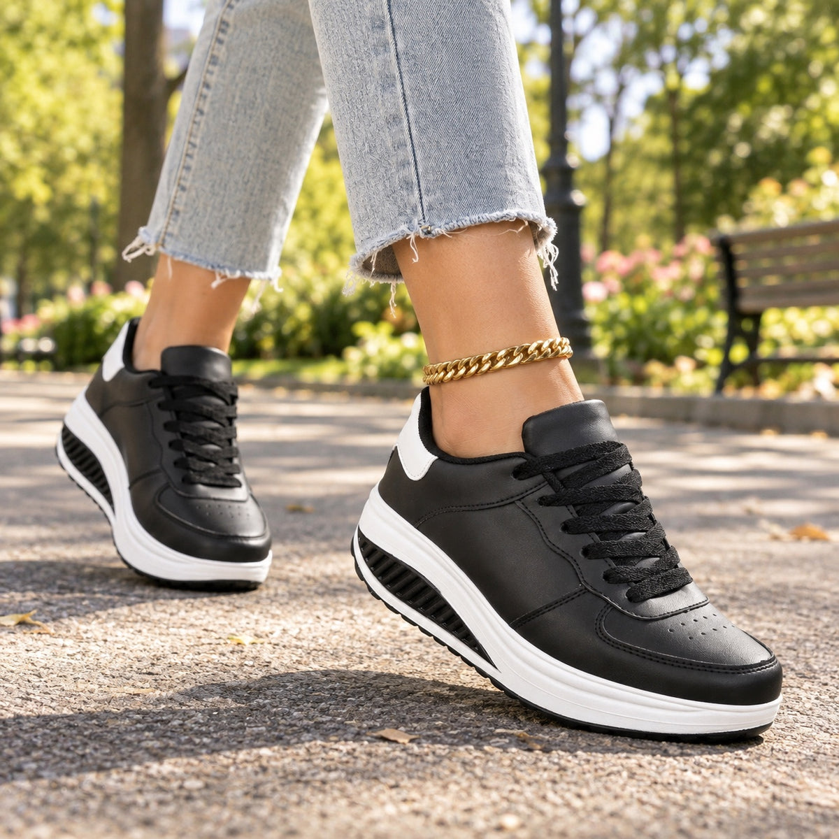 Diaz – Unisex Orthopedic Shoes, worn on a walk