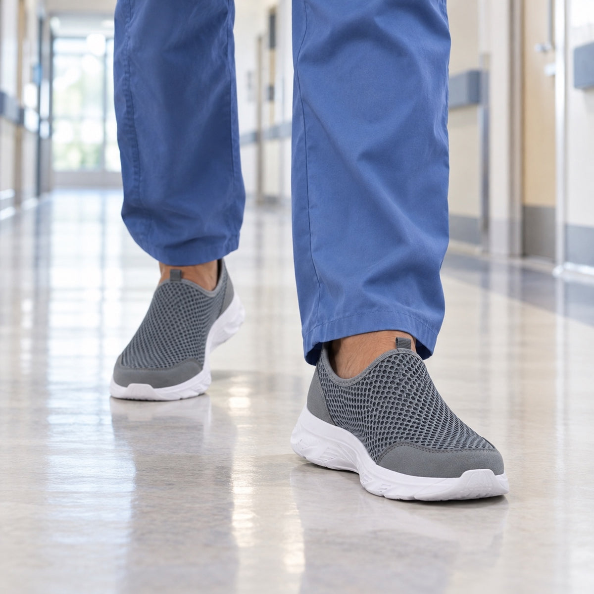 Dominic – Men's Nursing Shoes, worn on a walk