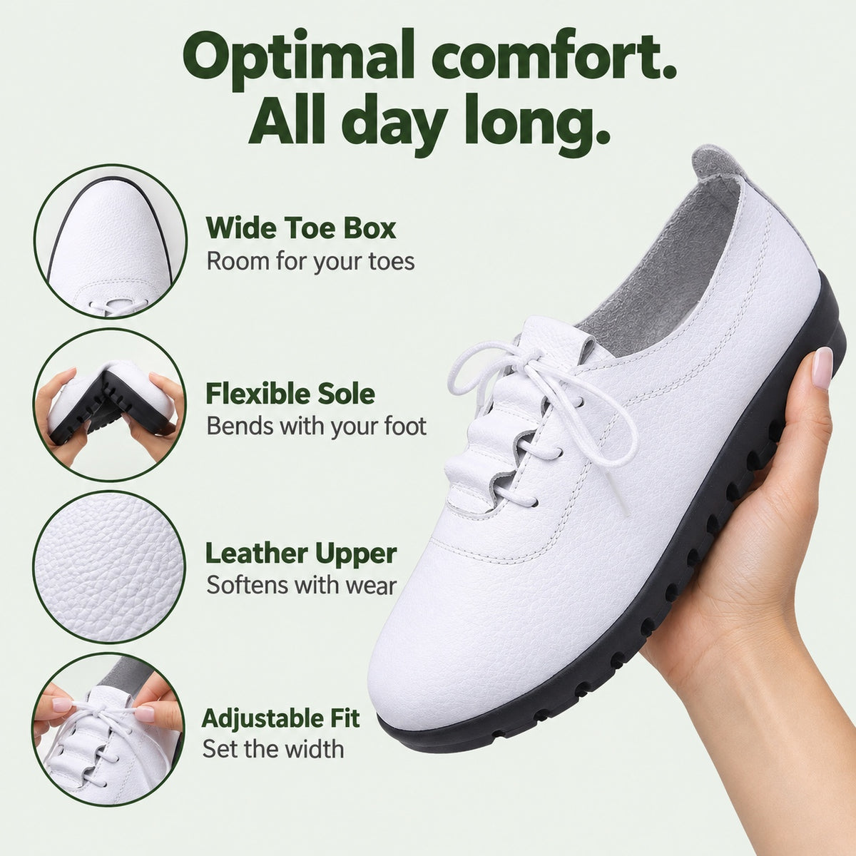 Donna – Women's Wide Toe Box Shoes, features
