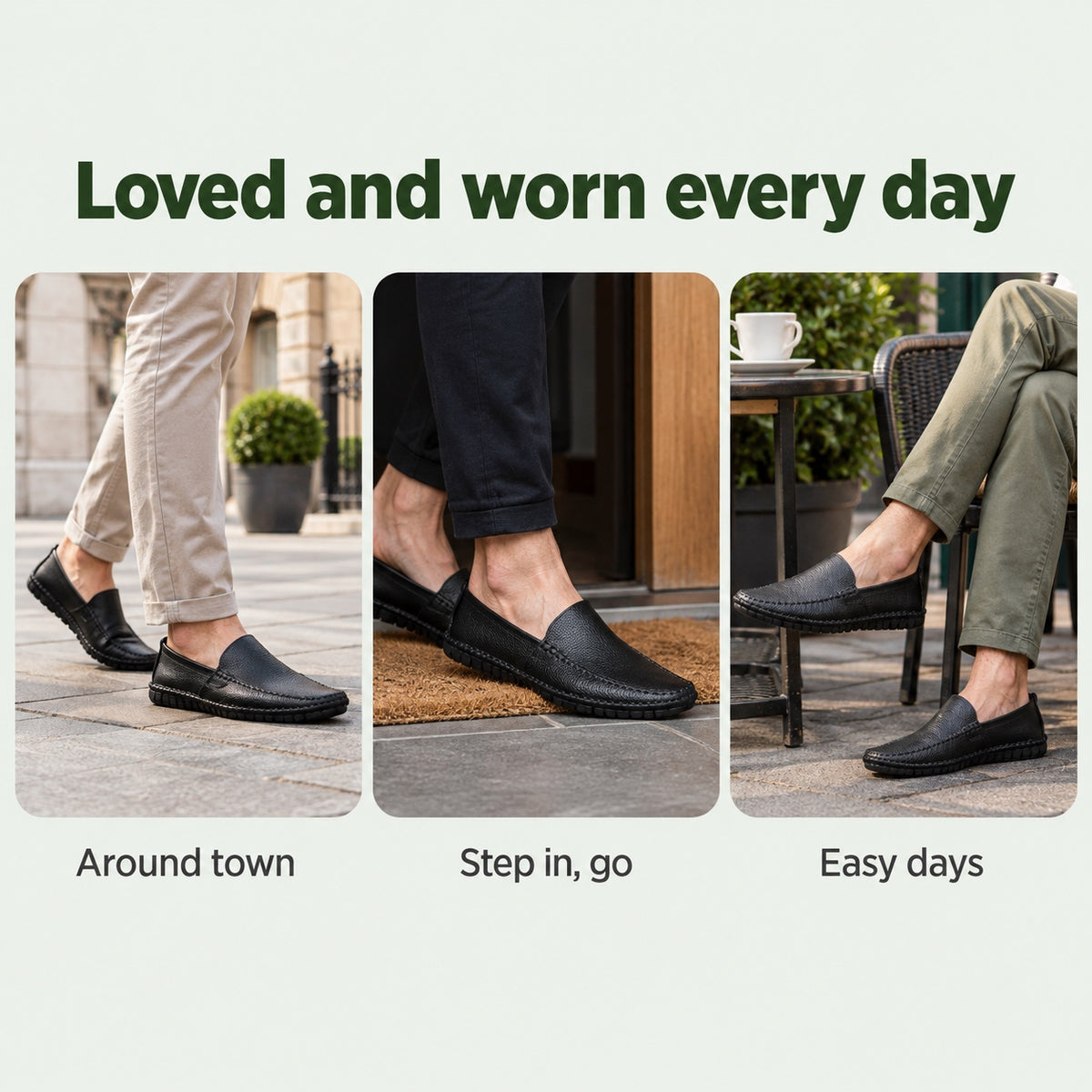 Dwayne – Men's Slip-On Shoes, worn every day