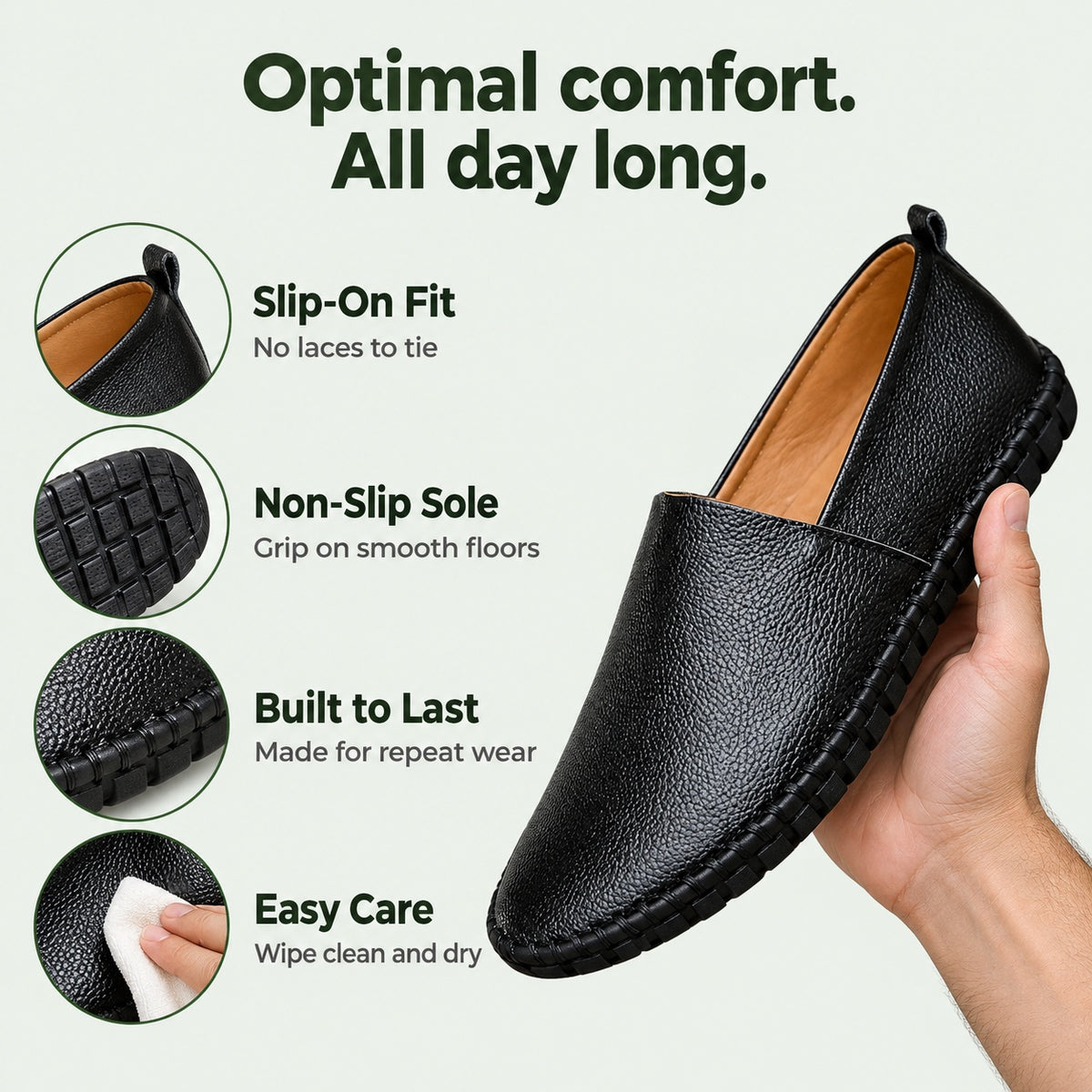 Dwayne – Men's Slip-On Shoes, features