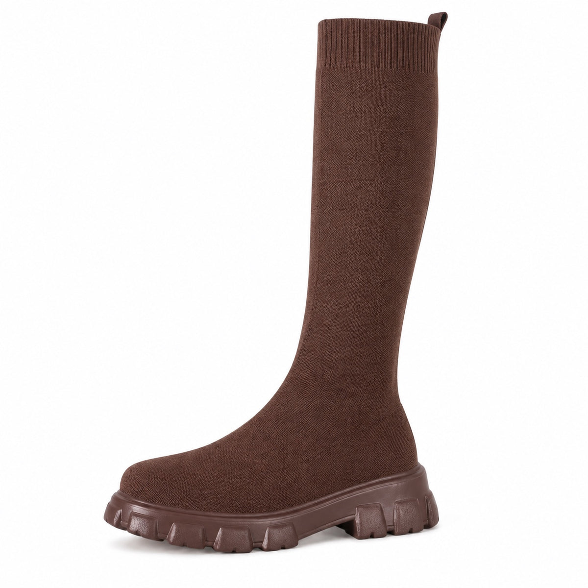 Edna – Women's Wide Calf Boots in Coffee