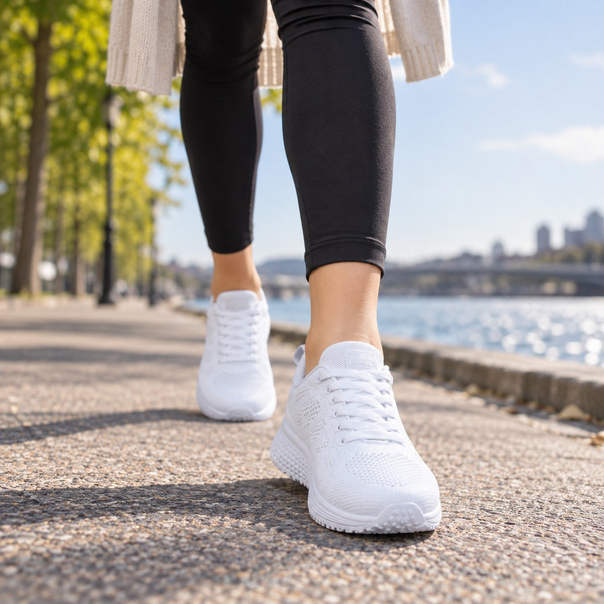 Eileen – Women's Orthopedic Shoes, worn on a walk