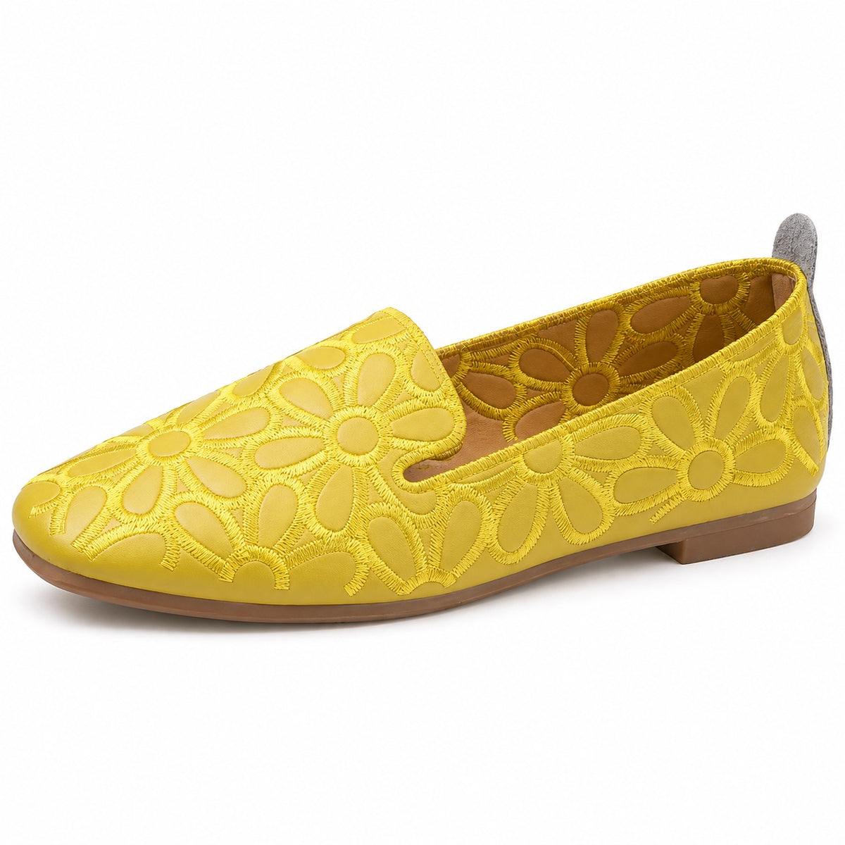 Eleanor – Women's Wide Toe Box Shoes in Yellow Simple