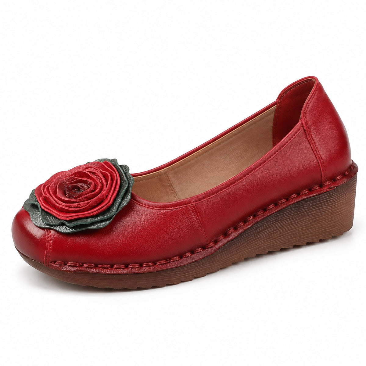 Elvira – Women's Slip-On Loafers in Red