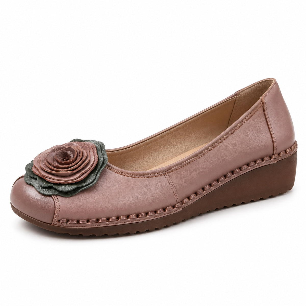 Elvira – Women's Slip-On Loafers in Dusty Rose