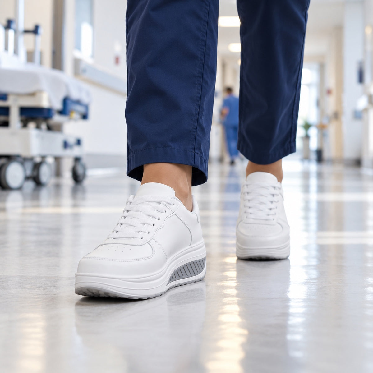 Ernestine – Women's Nursing Sneakers, worn on a walk