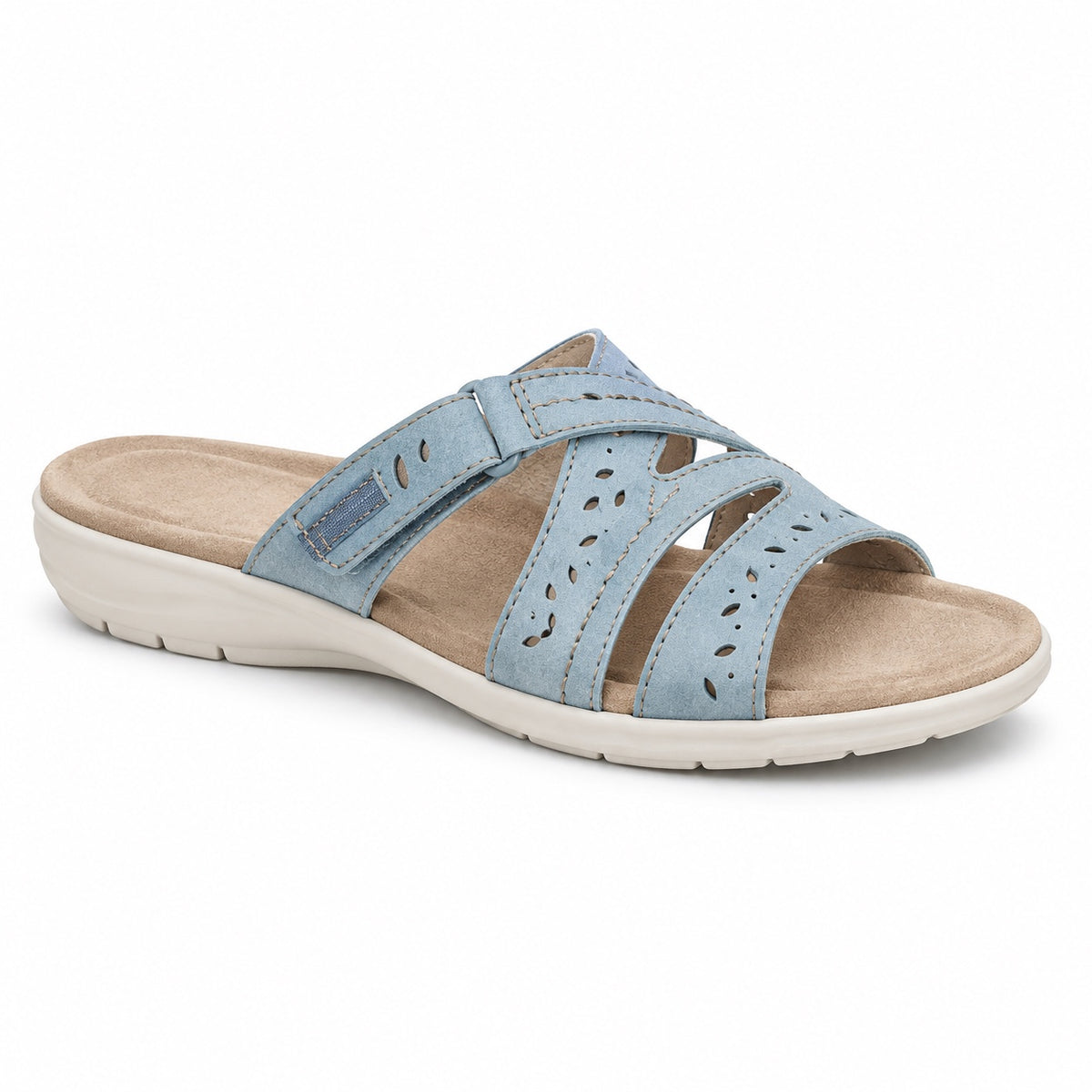 Esther – Women's Wide Toe Box Sandals in Blue
