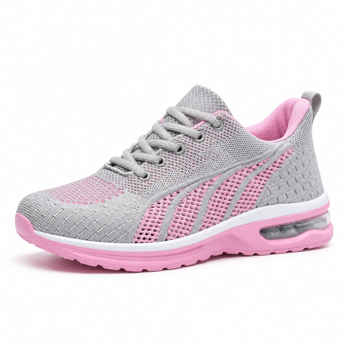 Eula – Women's Arch Support Shoes in Pink Gray