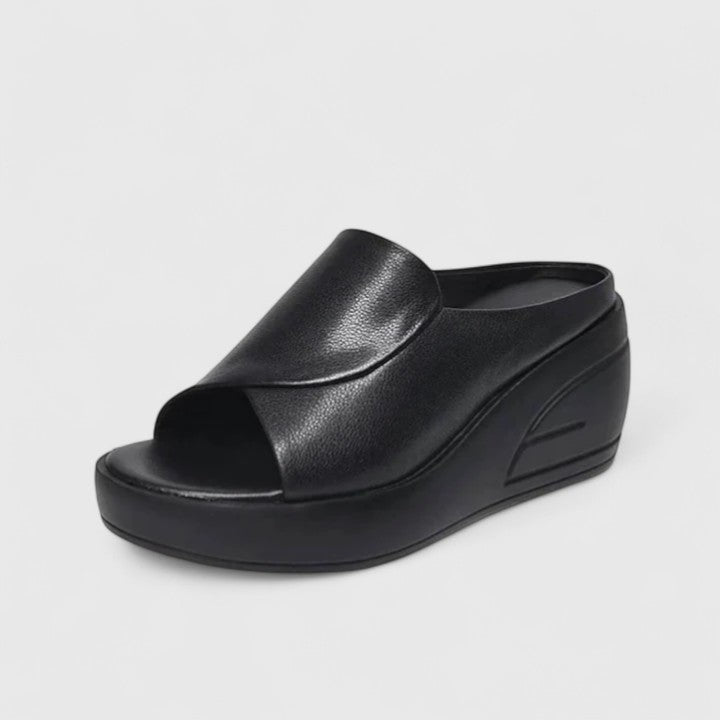 Evelyn | Orthopedic Wedge Sandals with Peep Toe and Slip On Style