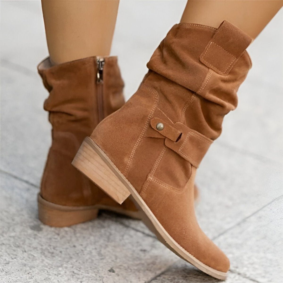 Eunice – Women's Wide Calf Boots with a Stretch Shaft
