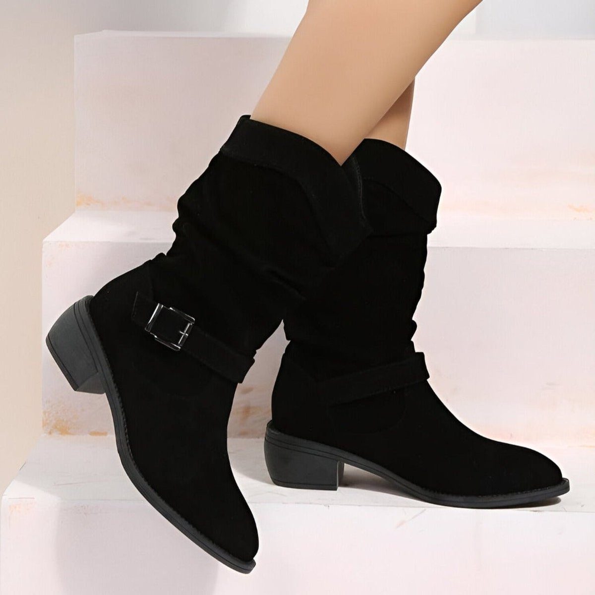 Eunice – Women's Wide Calf Boots with a Stretch Shaft