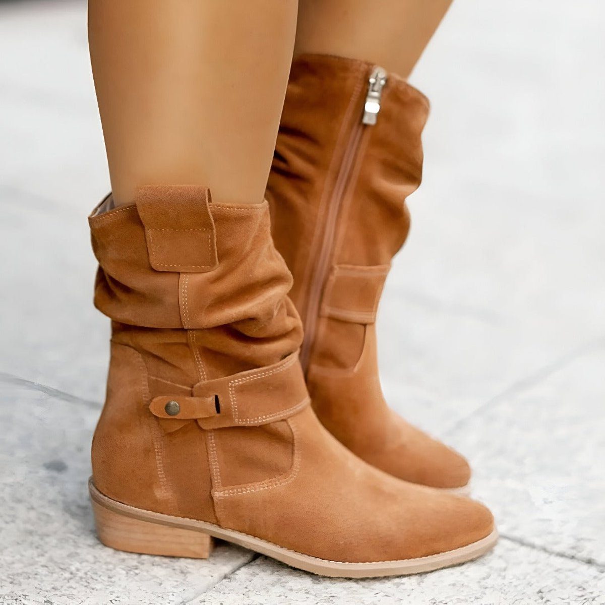 Eunice – Women's Wide Calf Boots with a Stretch Shaft