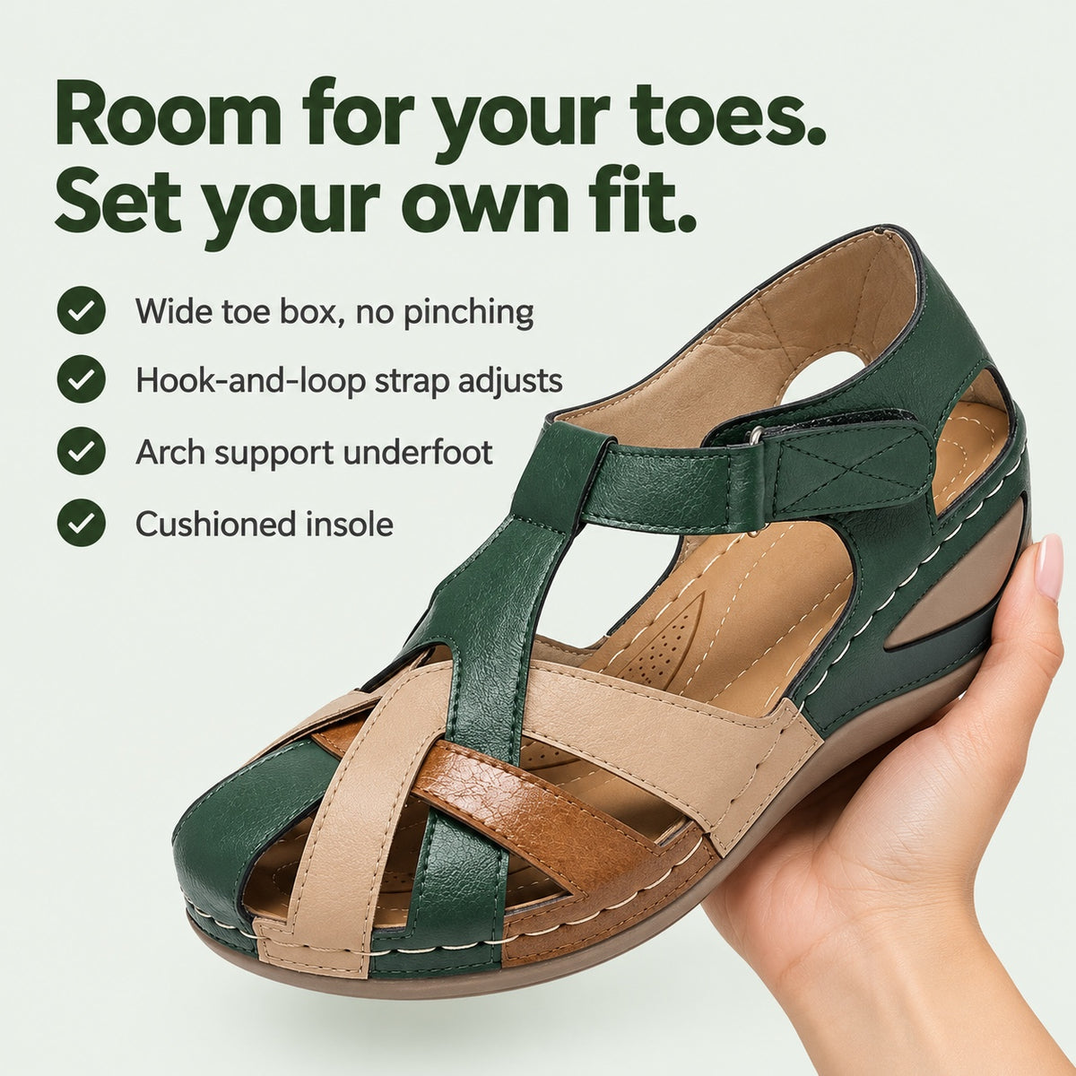 Ezra – Unisex Wide Toe Box Sandals, key benefits