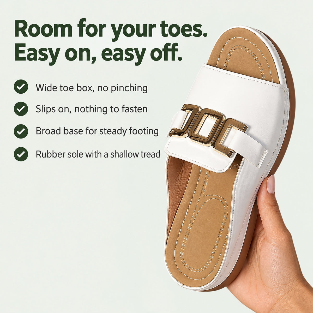 Farmer – Unisex Wide Toe Box Sandals, key benefits