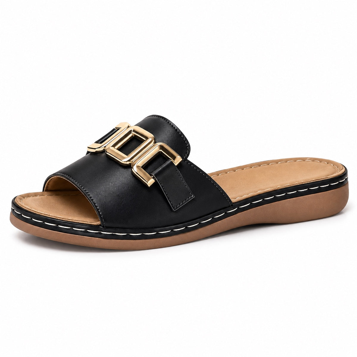 Farmer – Unisex Wide Toe Box Sandals in Black