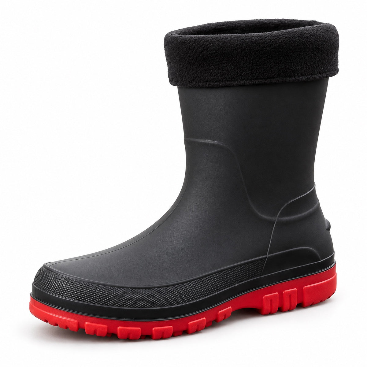 Felix – Men's Wide Calf Boots in Cotton Red