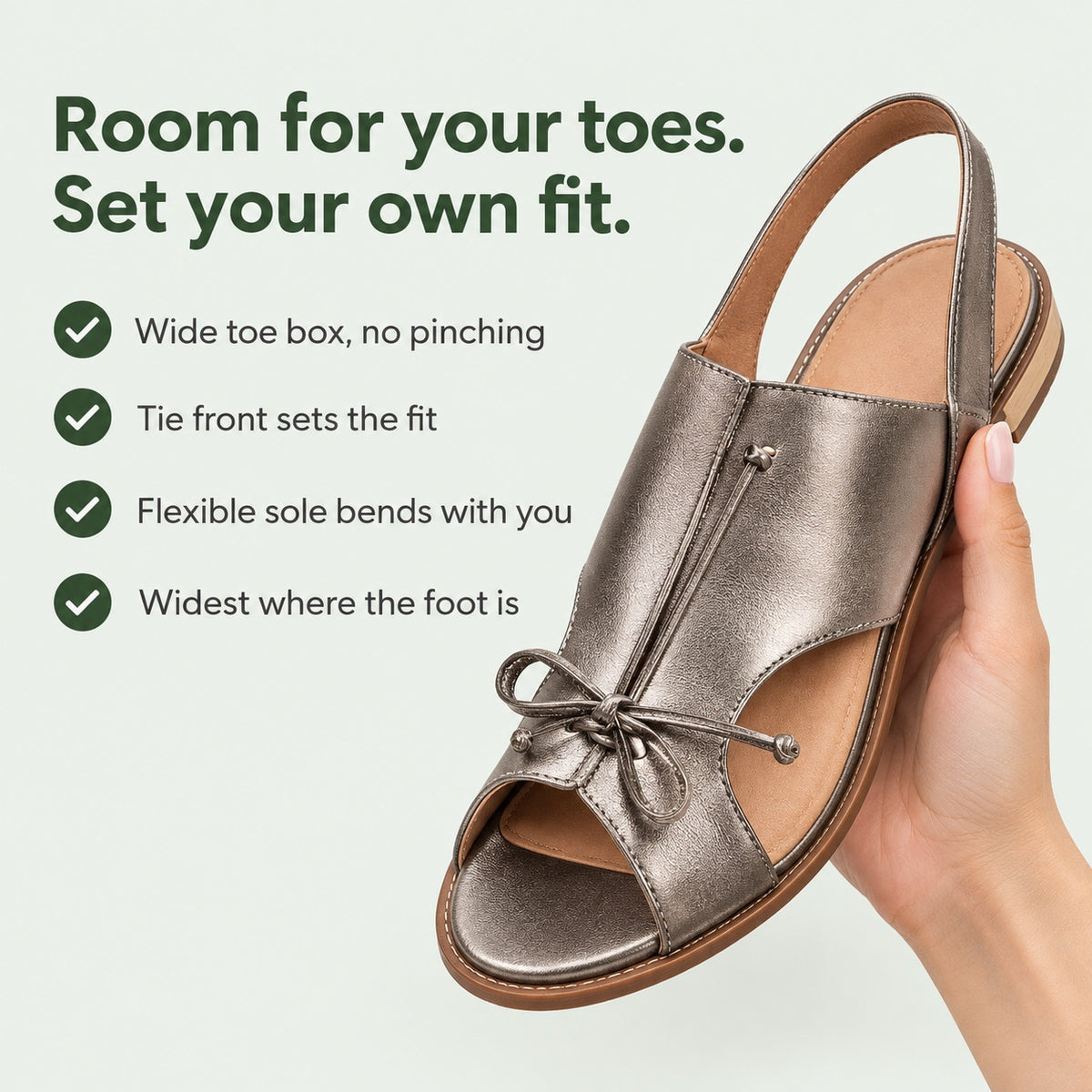 Ferguson – Unisex Wide Toe Box Sandals, key benefits