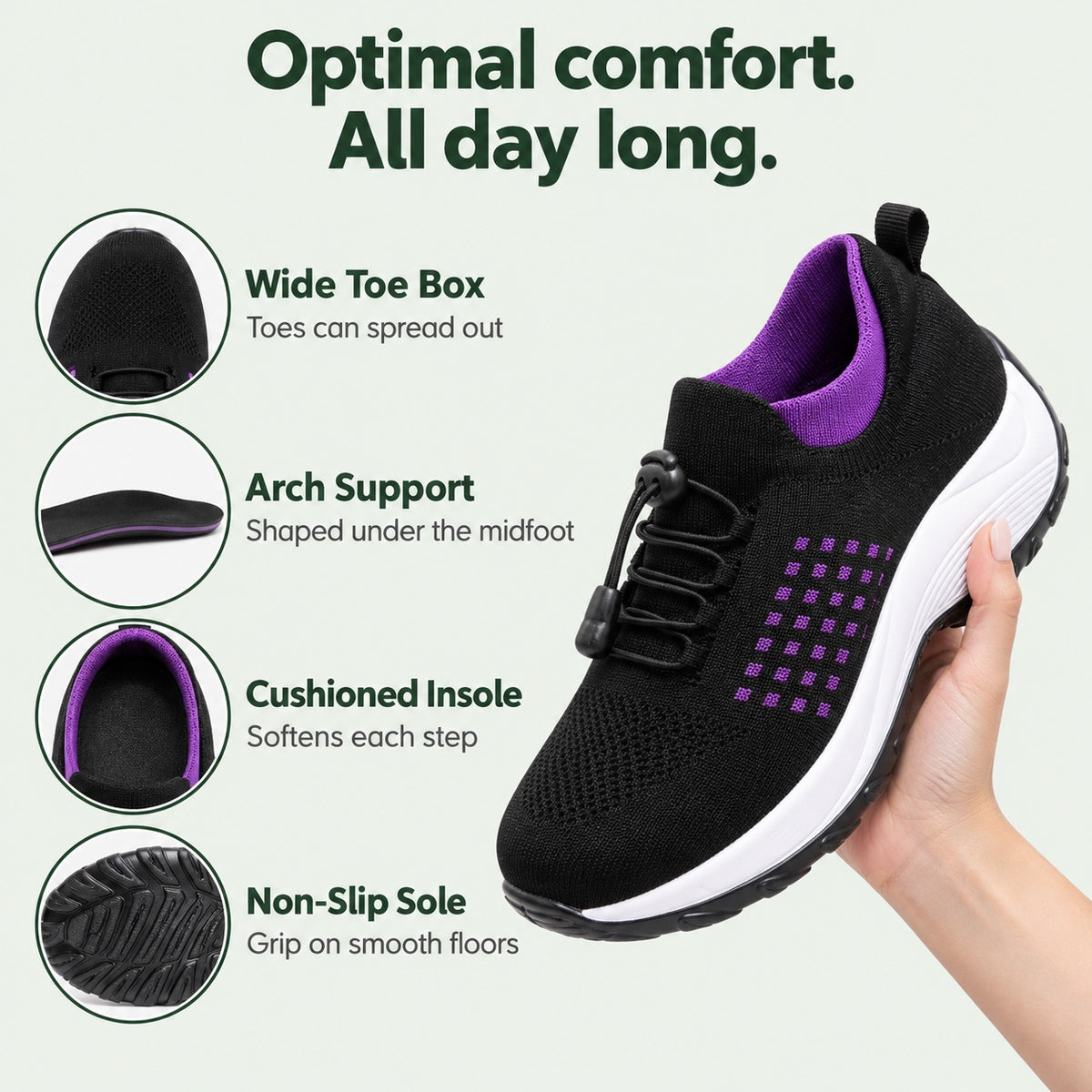 Fields – Women's Nursing Shoes, features