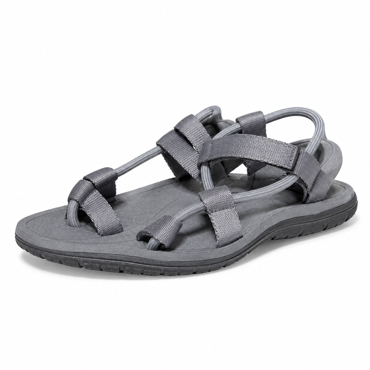 Flora – Unisex Wide Toe Box Sandals in Gray